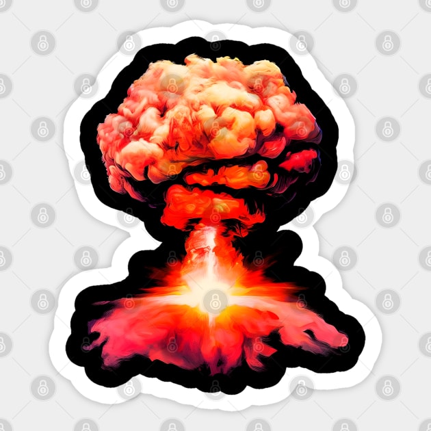 mushroom cloud japan Sticker by Ravenglow